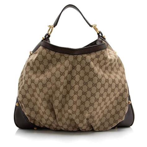 Gucci Orignal GG Canvas Jockey Hobo Large QFB196JYDB003 